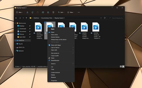 Khôi phục menu chuột phải theo kiểu truyền thống trên Windows 11