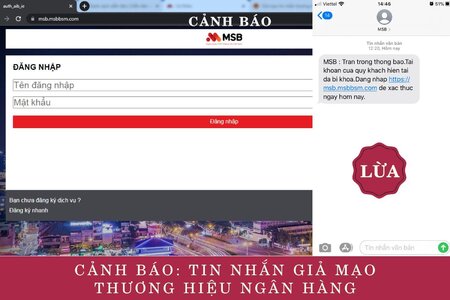 Cách nhận biết tin nhắn giả mạo thương hiệu ngân hàng để không bị lừa