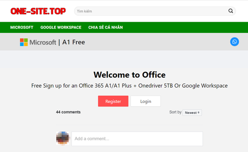 Website tạo bản quyền Microsoft Office 365 A1, A3, A5 miễn phí