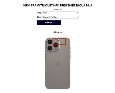 Hướng dẫn xác định vị trí đầu đọc chip NFC trên smartphone