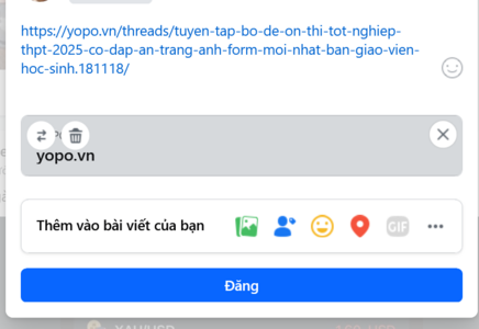 Bị lỗi ảnh đại diện khi chia sẻ facebook