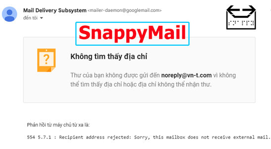 Cách chặn thư gửi đến một hoặc nhiều mail với SnappyMail